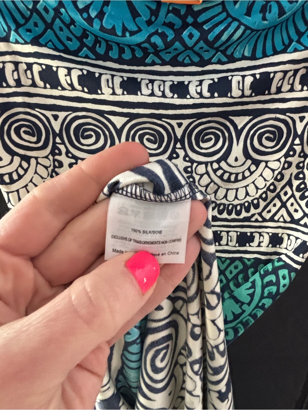 Tory Burch 100% Silk Pattern Boho Dress - Picture 4 of 10